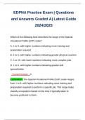 EDPNA Practice Exam | Questions and Answers Graded A| Latest Guide 2024/2025