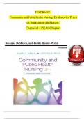 TEST BANK - Community and Public Health Nursing: Evidence for Practice, 3rd Edition (DeMarco),  Chapters 1 - 25 | All Chapters