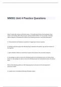 MN551 Unit 4 Practice Questions and Answers