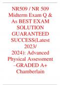 NR509 / NR 509 Midterm Exam (Latest 2023 / 2024): Advanced Physical Assessment - Chamberlain