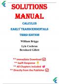 Solutions for Calculus Early Transcendentals, 3rd Edition Briggs (All Chapters included)