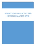 Test Bank For Hematology in Practice 3rd Edition Ciesla