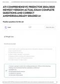 ATI COMPREHENSIVE PREDICTOR 2024/2025 NEWEST VERSION ACTUAL EXAM COMPLETE QUESTIONS AND CORRECT ANSWERS||ALREADY GRADED A+