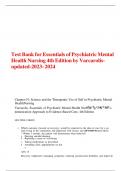 Test Bank for Essentials of Psychiatric Mental Health Nursing 4th Edition by Varcarolis-updated-2023- 2024