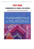 Exam (elaborations) NURSING (NURSING) Fundamentals of Nursing 10th Edition Potter Perry Test Bank