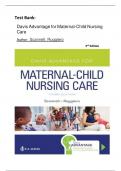 Test Bank-  Davis Advantage for Maternal-Child Nursing Care 3rd Edition By : Scannell, Ruggiero|| All Chapters 1-33|| Latest Edition 2024 