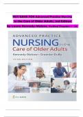 TEST BANK For Advanced Practice Nursing in the Care of Older Adults, 3rd Edition UPDATED by Laurie Kennedy-Malone, Verified Chapters 1 - 23, |Complete  Solution Guide | Grade A+.