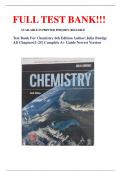 Test Bank For Chemistry 6th Edition Author:Julia Burdge All Chapters[1-25] Complete A+ Guide Newest Version