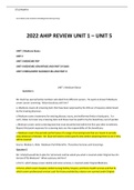 2022 AHIP REVIEW UNIT 1 – UNIT 5