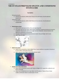 NBCOT EXAM PREP HAND SPLINTS AND CONDITIONS STUDYGUIDE