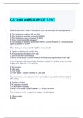 CA DMV AMBULANCE TEST QUESTIONS AND ANSWERS