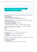 EMT Ambulance (CDL) Test DMV Questions and Answers