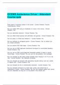 OCEMS Ambulance Driver - Attendant Course quiz with correct answers