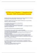   LETRS Unit 3 Session 1 Questions And Answers 100% Guaranteed Success.