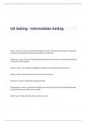 US Sailing Exam  Questions and Answers - Intermediate Sailing