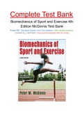 Biomechanics of Sport and Exercise 4th Edition McGinnis Test Bank