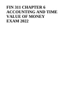 FIN 311- ACCOUNTING AND THE TIME VALUE OF MONEY EXAM 2022.