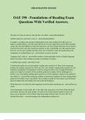 OAE 190 - Foundations of Reading Exam Questions With Verified Answers.