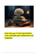 NUR 130 Exam #7 TEST QUESTIONS AND ANSWERS 2024 APPROVED AND VERIFIED