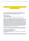    ATI Med-Surg Neurosensory Questions And Answers Rated A+.