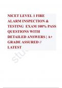 NICET LEVEL 1 FIRE ALARM INSPECTION & TESTING  EXAM 100% PASS QUESTIONS WITH DETAILED ANSWERS | A+ GRADE ASSURED // LATEST