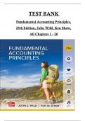 Solution Manual for Fundamental Accounting Principles, 25th Edition by John Wild & Ken Shaw, All Chapters 1 to 26 Complete, Verified Edition: ISBN 9781260247985