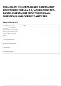 2024 RN ATI CONCEPT-BASED ASSESSMENT PROCTORED FORM A & B/ ATI RN CONCEPT-BASED ASSESSMENT PROCTORED EXAM QUESTIONS AND CORRECT ANSWERS