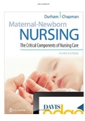 Maternal-Newborn Nursing: The Critical Components of Nursing Care 3rd Edition Durham Chapman Test Bank