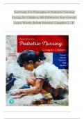 TEST BANK For Principles of Pediatric Nursing Caring for Children, 8th Edition by Kay Cowen; Laura Wisely, Verified Chapters 1 - 31, Complete Newest Version