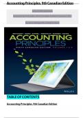 Solution Manual for Accounting Principles Volume 1 & Volume 2, 9th Canadian Edition Jerry J. Weygandt, Verified Chapters 1 - 20, Complete Newest Version