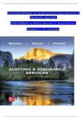 Solution Manual For Auditing & Assurance Services: A Systematic Approach, 12th Edition By William Messier Jr, Steven Glover, Verified Chapters 1 - 21, Complete Newest Version