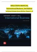 SOLUTION MANUAL For International Business 3rd Edition by Michael Geringer, Jeanne, All Chapters 1 to 15 Complete, Verified Edition: ISBN 9781265045845  