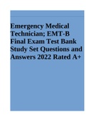 EMT FISDAP READINESS FINAL Exam Questions & Answers Latest 2022 Rated A  | EMT Fisdap Final Practice Exam 2022 Questions & Answers | EMT FISDAP Final 200 Questions & Answers 2022 & EMT Exam Questions & Answers, 2022 | EMT-B Final Exam Test Bank Study Set 