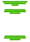 NR 507 Week 8 Final Exam Study Guide (Variant 1)/Patho Final Study guide Completed