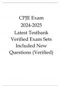 CPJE Exam 2024/2025 Latest Testbank Verified Exam Sets Included New Questions (Verified)