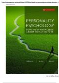 Personality Psychology Domains Of Knowledge About Human Nature 3rd Canadian Edition By Randy Larsen, David Buss, David King (Test Bank All Chapters, 100% original verified, A+ Grade)