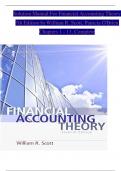 Solution Manual For Financial Accounting Theory  7th Edition by  William R. Scott, Patricia O'Brien  Chapters 1 - 13, Complete