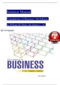 Solution Manual For Foundations of Business, 7th Edition by (William M. Pride, 2023) Verified Chapters 1 - 47, Complete Newest Version