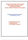 Solutions for Surgical Technology for the Surgical Technologist, A Positive Care Approach, 6th Edition by Association of Surgical Technologists (All Chapters included)