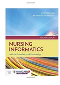 Nursing Informatics and the Foundation of Knowledge 4th Edition McGonigle Test Bank