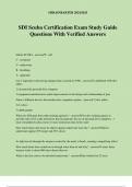 SDI Scuba Certification Exam Study Guide Questions With Verified Answers