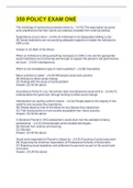 350 POLICY EXAM ONE The mythology of autonomous practice refers to: - (C) The assumption by social work practitioners that their clients are relatively insulated from external policies. Dependency occurs when - (A) An individual is not adequately fulfilli