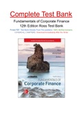 Fundamentals of Corporate Finance 12th Edition Ross Test Bank