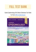 Gordis Epidemiology 6th Edition Celentano Test Bank