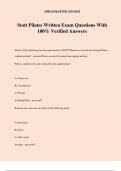 Stott Pilates Written Exam Questions With 100% Verified Answers