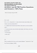 AG BOLC test #2 PIM Practice Questions and Answers | 100% Pass