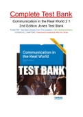 Communication in the Real World 2 1 2nd Edition Jones Test Bank