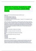 AINS103 Practice Questions with All Correct Answers (2024-2025 Exam)