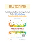 Health Informatics 2nd Edition Nelson Staggers Test Bank