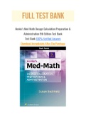 Henke’s Med-Math Dosage Calculation Preparation & Administration 9th Edition Test Bank